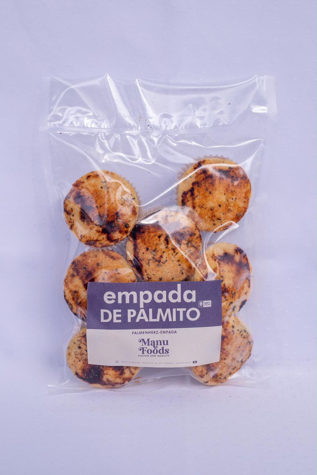 EMPADA DE PALMITO ( VEGANO) - 480G (SACO COM 8 UNID)