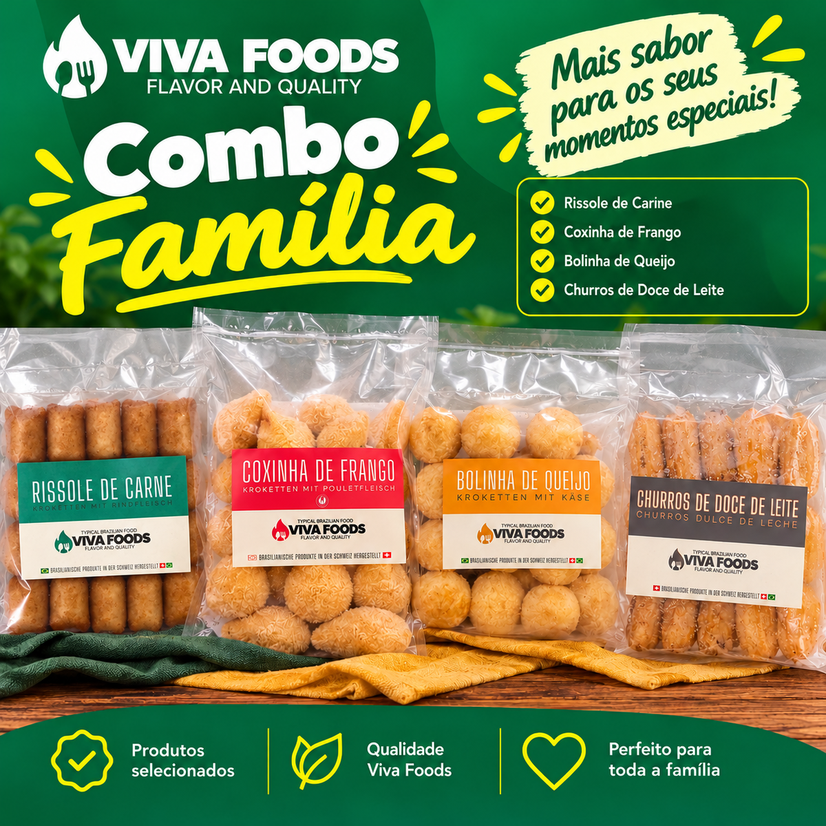 Combo Família com rissoles de carne